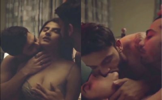 Lovely Romantic Threesome Sex With Two Guys