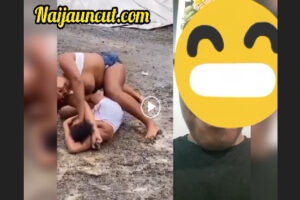 Breast Out as Two Friends Fight Themselves in Public