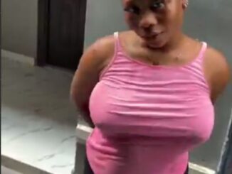 Nigerian Girl With Pointed Big Breasts Tempting Her Boyfriend (18+)