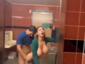 White Girl With Big Breasts Fucked In Public Bathroom (18+)